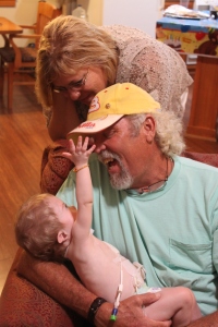 Gabe with his Papaw and Mimi.